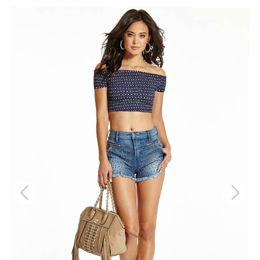 NWT Off Shoulder Smock Printed Top